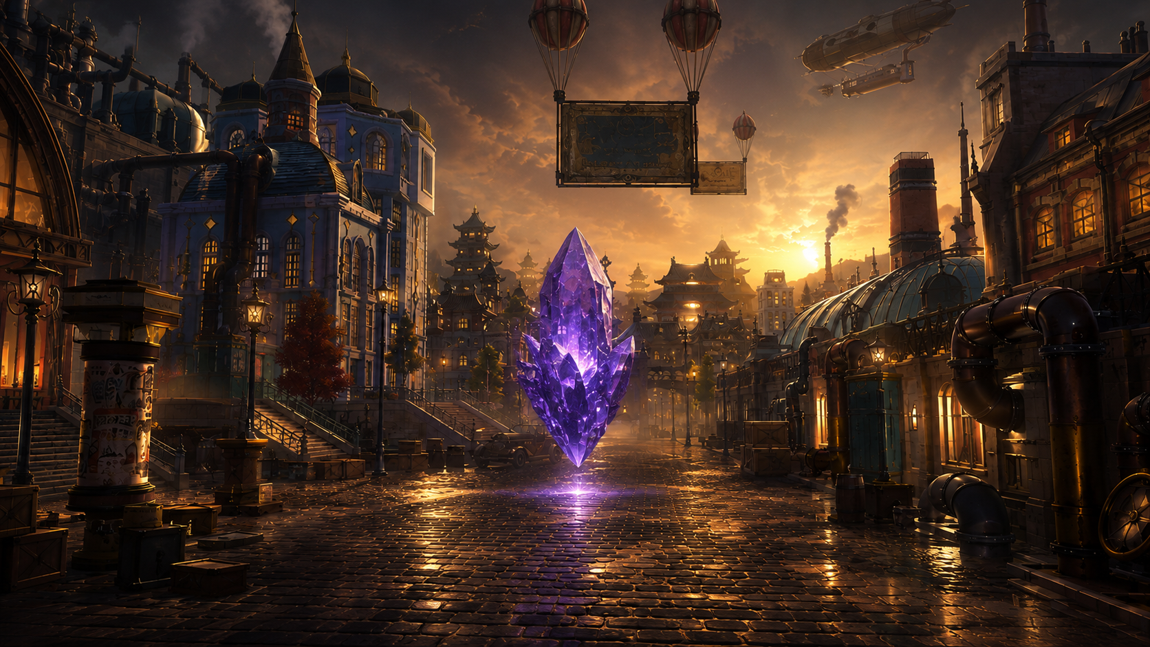 The Power Crystal corrupting the arena